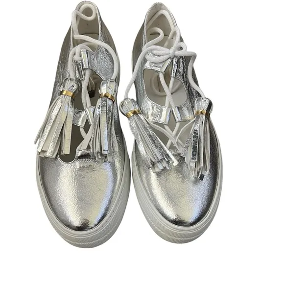L' AUTRE CHOSE Lace-up sneakers Silver NWOT Size 39