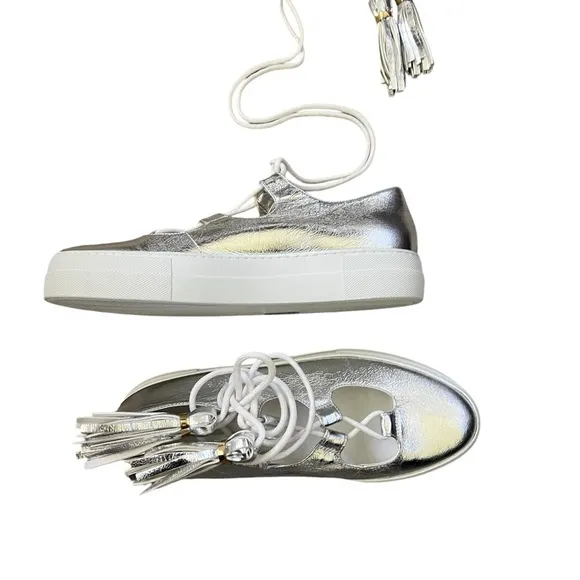 L' AUTRE CHOSE Lace-up sneakers Silver NWOT Size 39