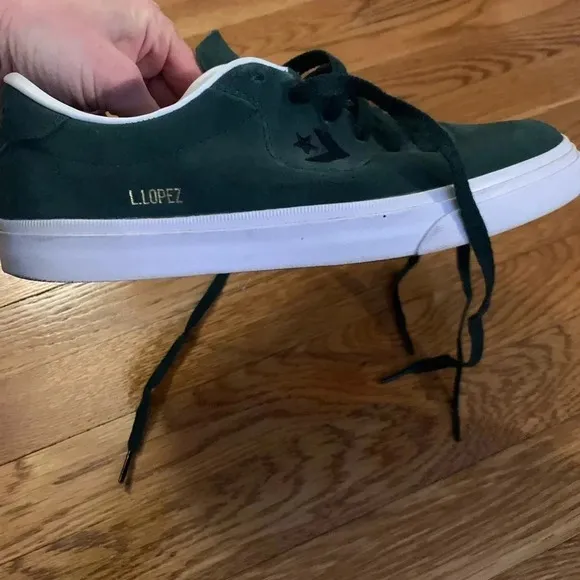 L. Louie Converse Emerald Green Suede Sneakers Unisex Size 6.5 Men’s 8 Women’s
