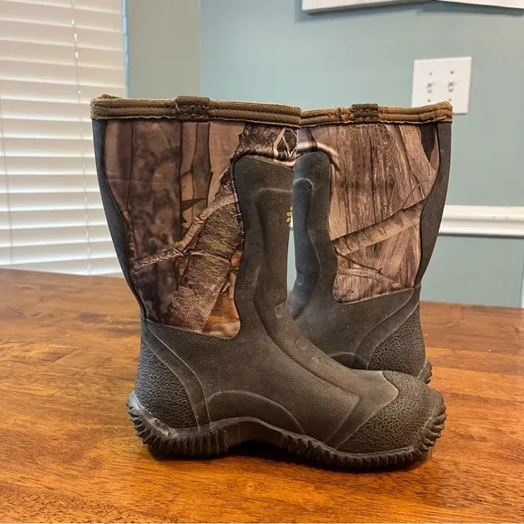 Lacrosse kids alpha mudlite camo muck rain boots size 2