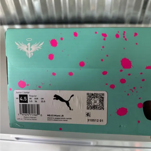 Lamelo Ball teal and pink sneakers #lamelo
