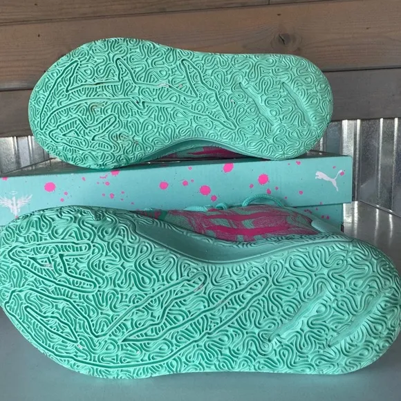 Lamelo Ball teal and pink sneakers #lamelo