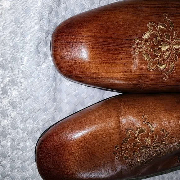 LANGUAGE EUC MENS SIZE 41 US 9.5 SHAAN 100% LEATHER LOAFERS SLIPON SHOES