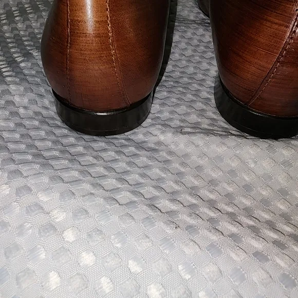 LANGUAGE EUC MENS SIZE 41 US 9.5 SHAAN 100% LEATHER LOAFERS SLIPON SHOES