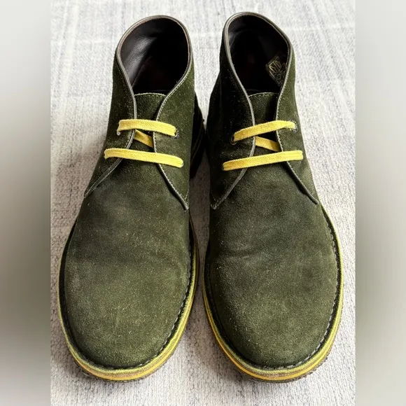 Lanvin green chukka boots 11