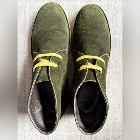 Lanvin green chukka boots 11