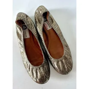 Lanvin Metallic Bronze Ballet Flats‎ Size 38 / 7.5