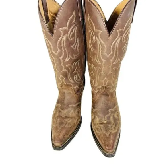 Laredo Brown/tan Western Cowgirl/cowboy Boots Size 8.5 M