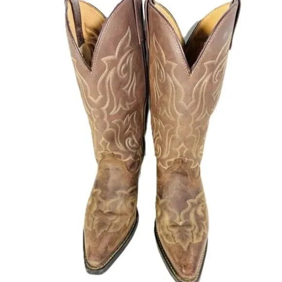 Laredo Brown/tan Western Cowgirl/cowboy Boots Size 8.5 M