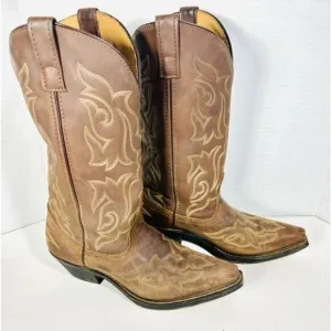 Laredo Brown/tan Western Cowgirl/cowboy Boots Size 8.5 M