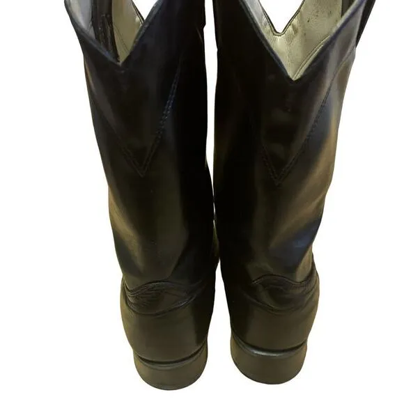 LAREDO WESTERN COWBOY BLACK MENS 9D BOOTS Made In The USA