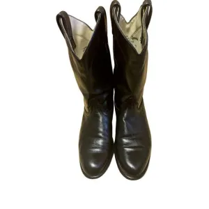 LAREDO WESTERN COWBOY BLACK MENS 9D BOOTS Made In The USA