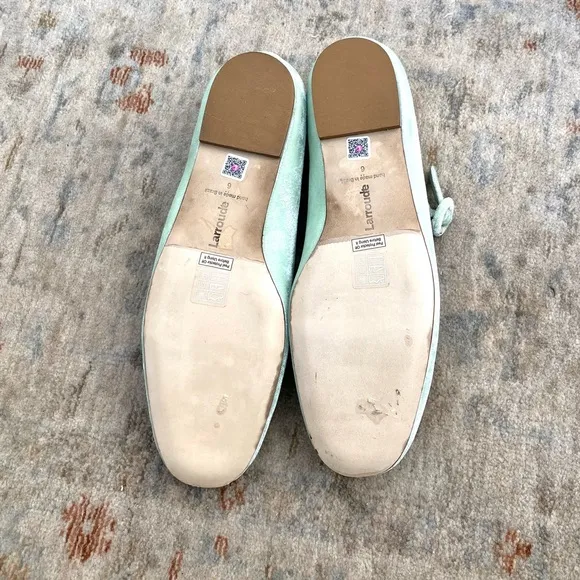 Larroude Blair Plush Mary Jane Ballet Flats Shoes Sz 6