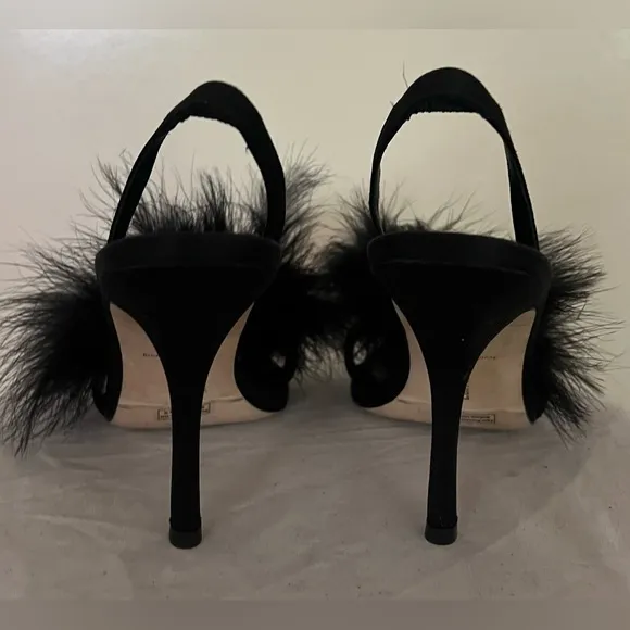 Larroude Marilyn Slingback Black Heels Shoes Size 39.5 $330