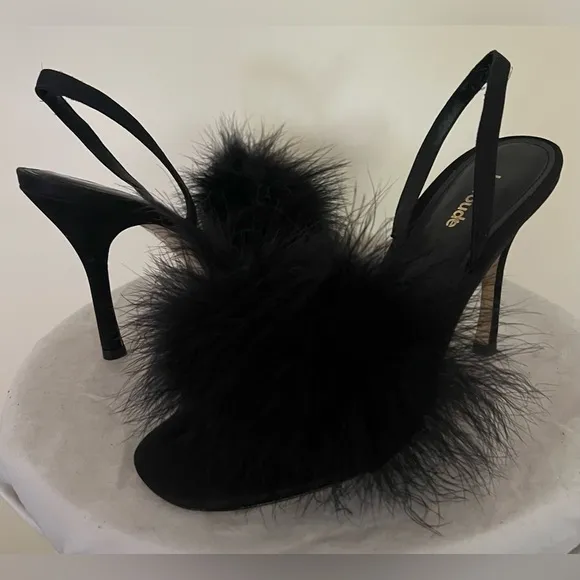 Larroude Marilyn Slingback Black Heels Shoes Size 39.5 $330