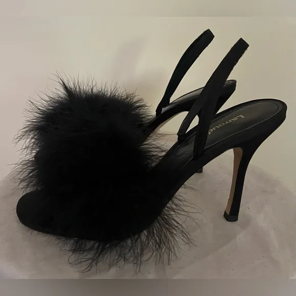 Larroude Marilyn Slingback Black Heels Shoes Size 39.5 $330