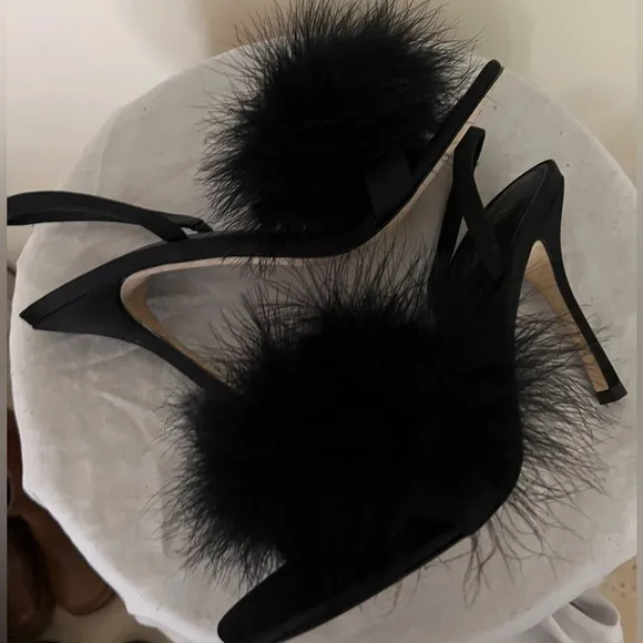 Larroude Marilyn Slingback Black Heels Shoes Size 39.5 $330