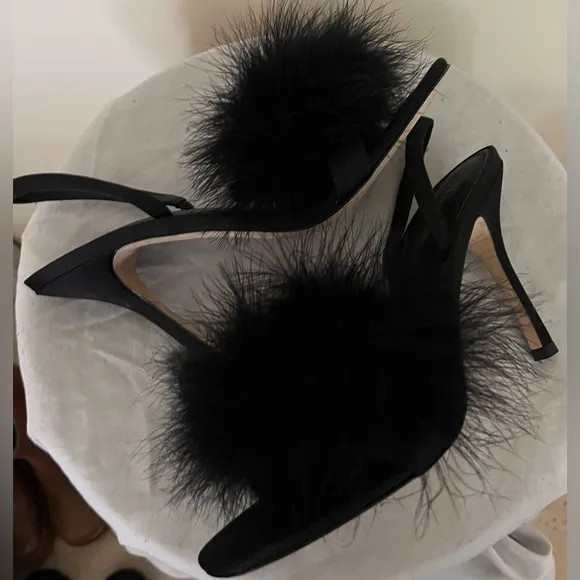 Larroude Marilyn Slingback Black Heels Shoes Size 39.5 $330