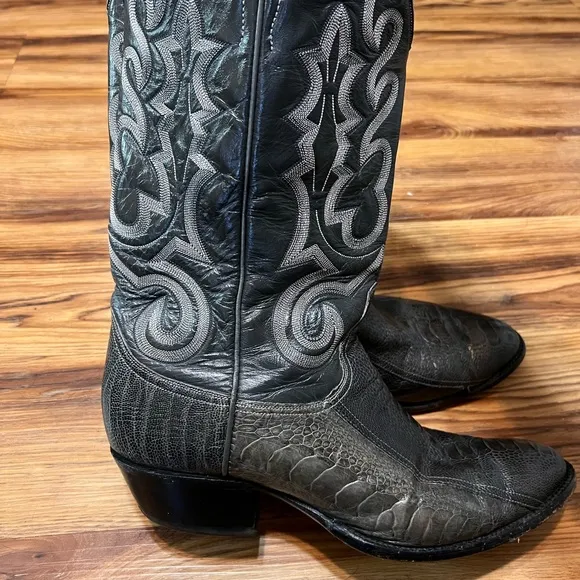larry mahan Vintage Snake Skin boots Size 10E