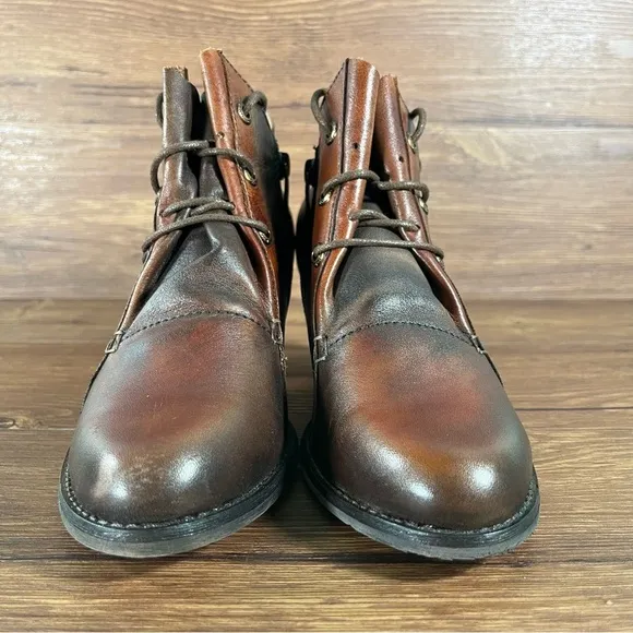 L’ARTISTE Juliane Brown Leather Heels Boots Booties Women’s Size 10 (41) Shoes
