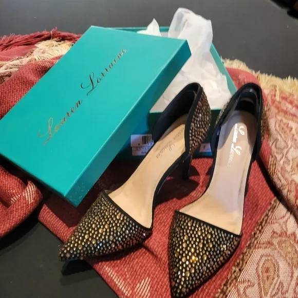 Lauren Lorraine Crystal embellished heels