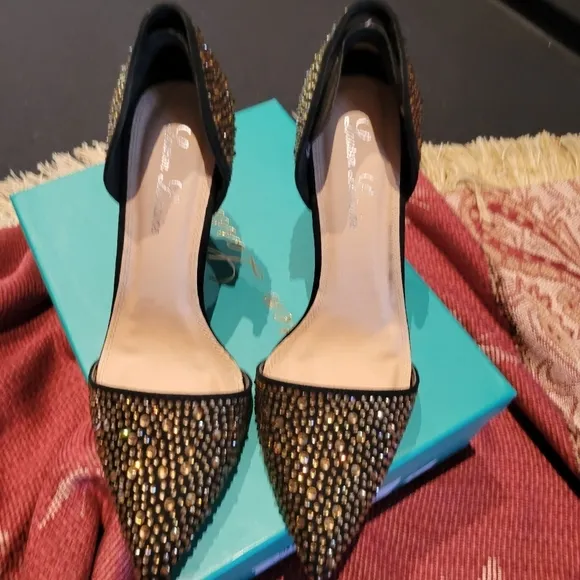 Lauren Lorraine Crystal embellished heels