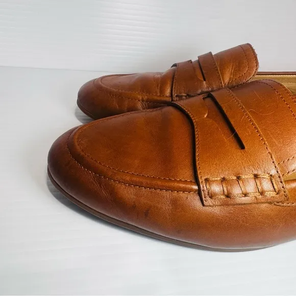 Lauren Ralph Lauren Adison Brown Leather Loafers Size 10