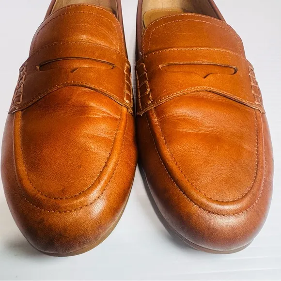 Lauren Ralph Lauren Adison Brown Leather Loafers Size 10