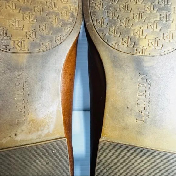 Lauren Ralph Lauren Adison Brown Leather Loafers Size 10