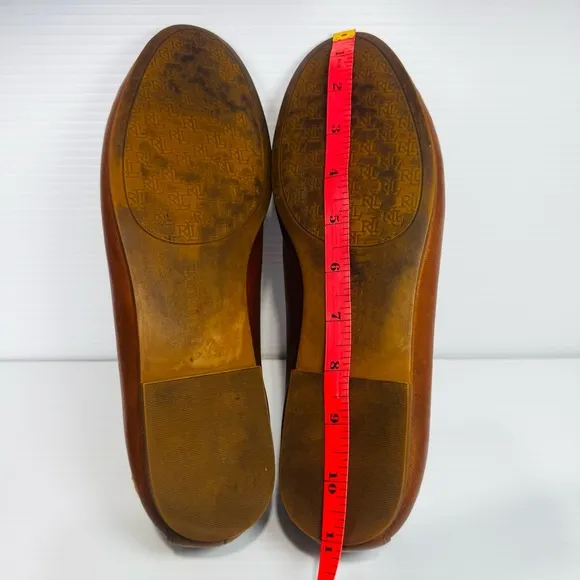 Lauren Ralph Lauren Adison Brown Leather Loafers Size 10