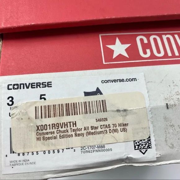 LConverse Navy Chuck Taylor All Stars CTAS 70 Hiker Hi Special Edition Sneakersb