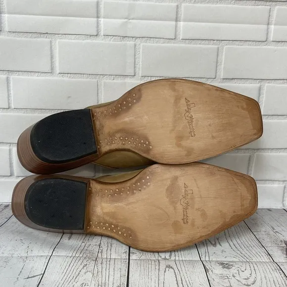 Leddy Vaquero Women’s boots size 10 Slide Brown Leather Cowboy Western Backless