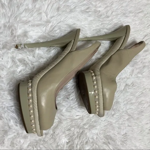 Lesilla Womens Shoes 40 Pearl Embellished Heels
