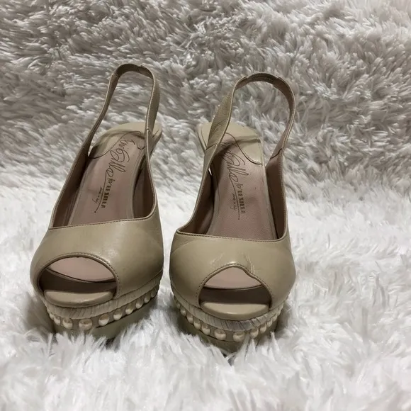 Lesilla Womens Shoes 40 Pearl Embellished Heels