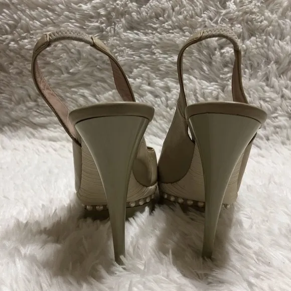 Lesilla Womens Shoes 40 Pearl Embellished Heels