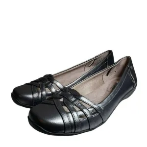 Life Strides Women Diverse Pewter Closed Toe Slip On Ballet Flats Shoes Sz 8.5 M