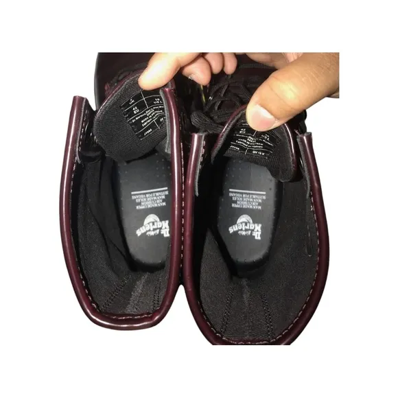 Like-New Dr. Martens, 1460 Vegan Leather Lace Up Cherry Boots Woman’s 10 EU 42