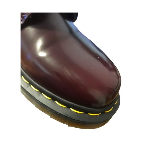 Like-New Dr. Martens, 1460 Vegan Leather Lace Up Cherry Boots Woman’s 10 EU 42