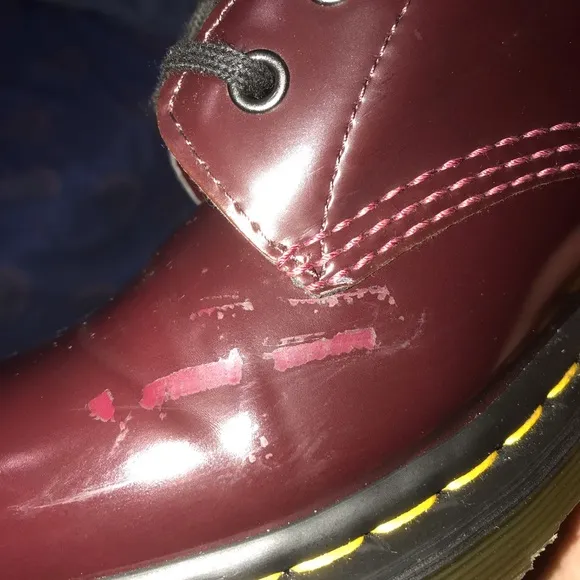 Like-New Dr. Martens, 1460 Vegan Leather Lace Up Cherry Boots Woman’s 10 EU 42