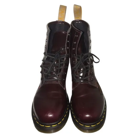 Like-New Dr. Martens, 1460 Vegan Leather Lace Up Cherry Boots Woman’s 10 EU 42