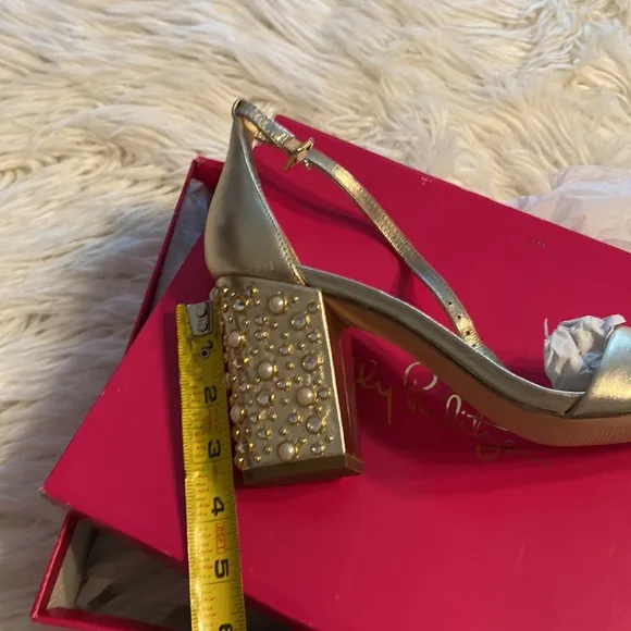Lilly Pulitzer Embellished Amber Lynn Sandals size 9 brand new with box