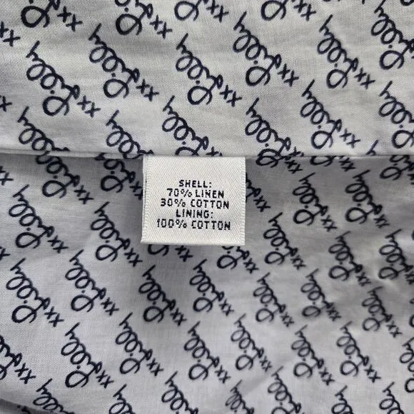 Lilly Pulitzer Women's Navy Blue Linen Blend Coat Jacket Button Up Size 8
