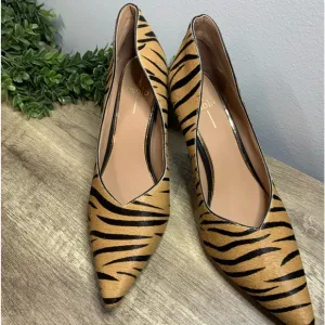 Linea Paolo Zebra Heels Brown Black size 11 NWT&amp;Box Gorgeous