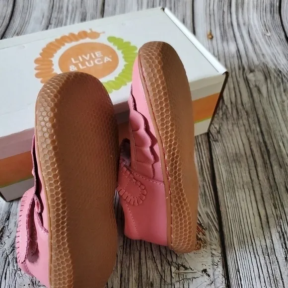 Livie and Luca Ruche Sandals Pink Color NIB