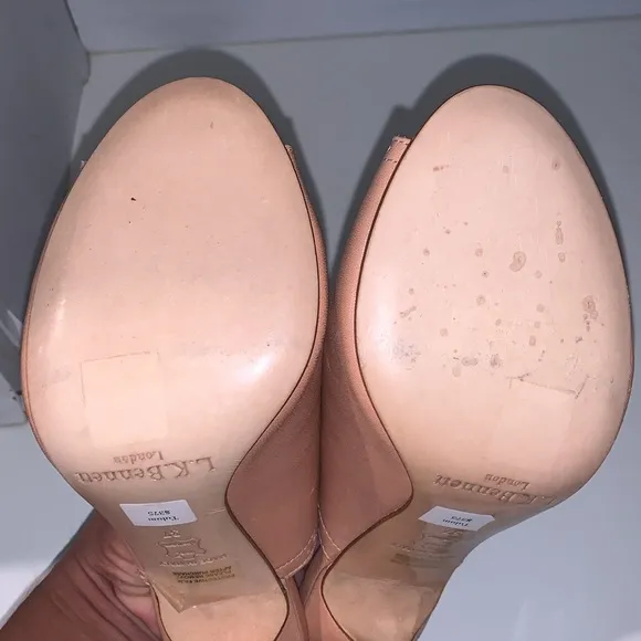 LK Bennett Women's Pink Peep-Toe Heels size 7