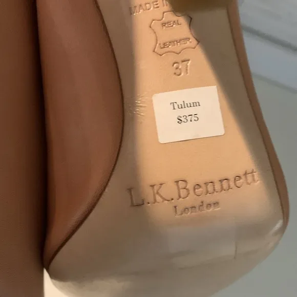 LK Bennett Women's Pink Peep-Toe Heels size 7