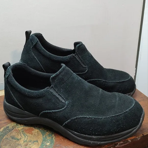 L.L. Bean black suede slip on Men's Shoes Size 10.5