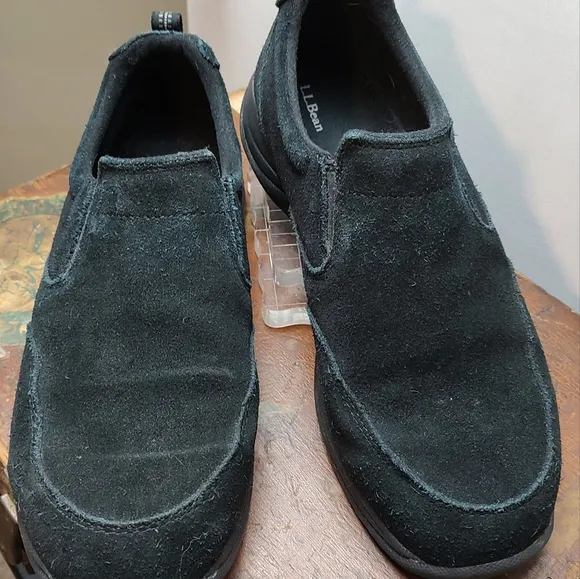 L.L. Bean black suede slip on Men's Shoes Size 10.5