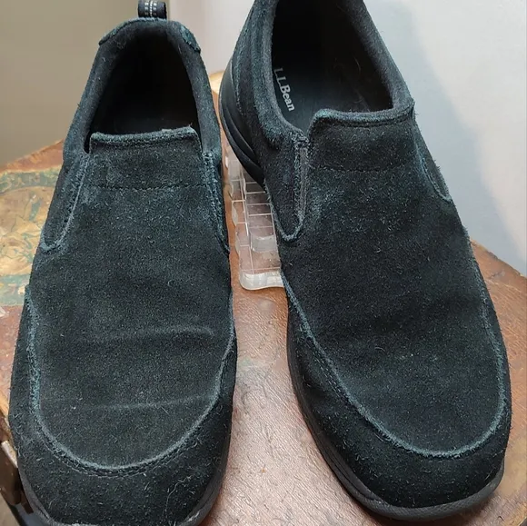 L.L. Bean black suede slip on Men's Shoes Size 10.5
