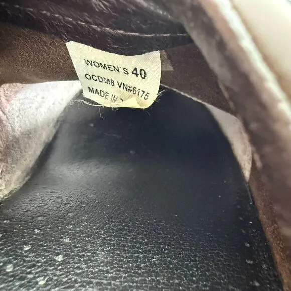 L.L. Bean Mule Clog Women's 9.5 Brown Leather Slip-On Casual Comfort Shoes